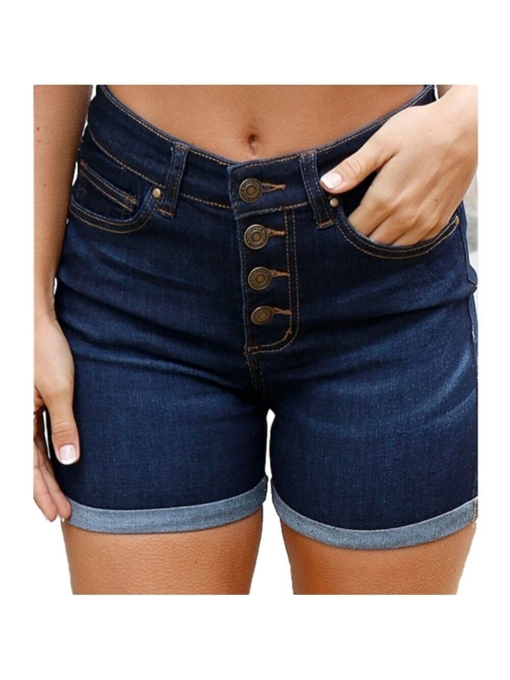 G&L Super Stretch Shorts--Button Fly--Dark Wash!